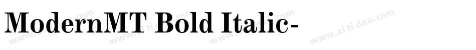 ModernMT Bold Italic字体转换